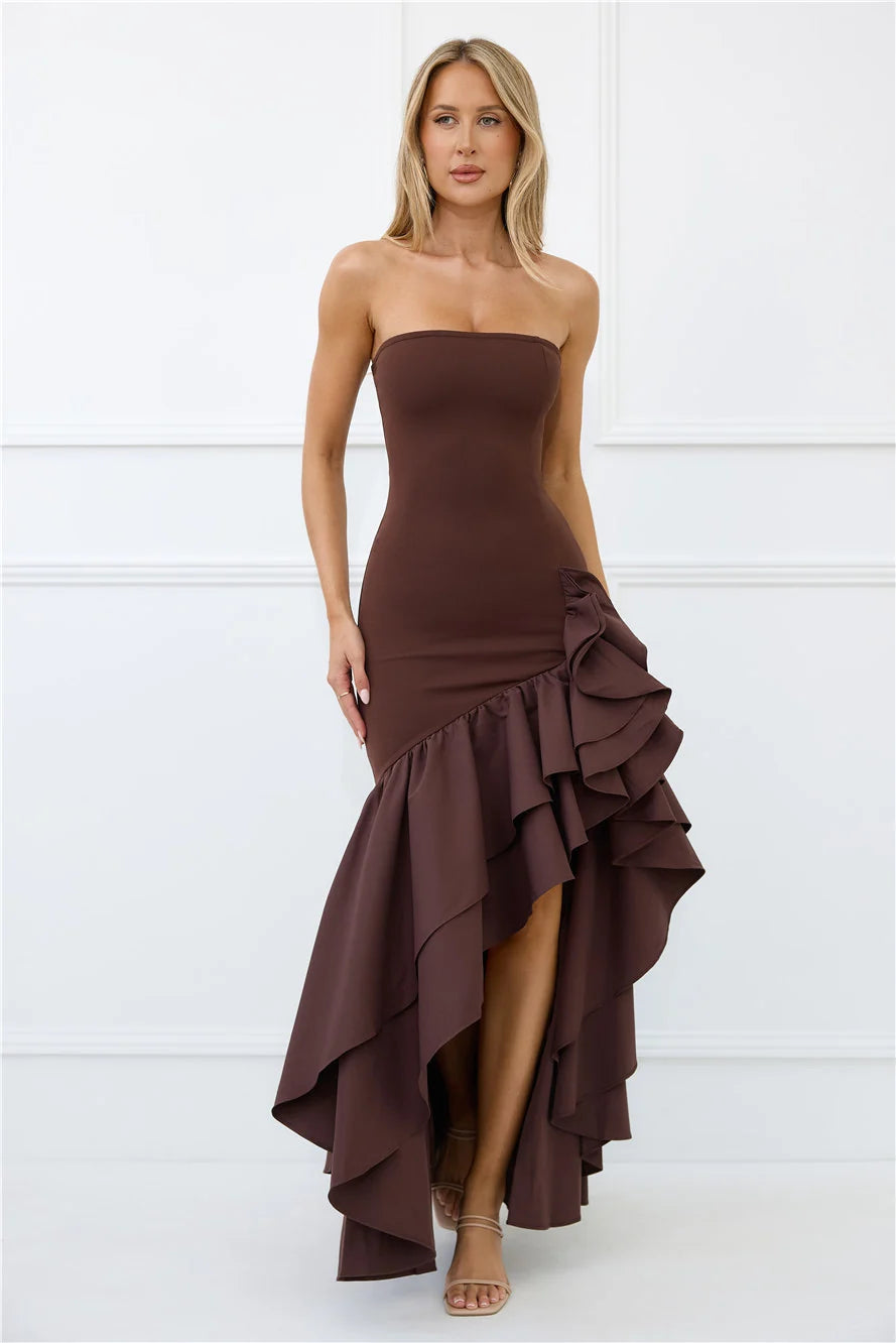 Extravagant Events Strapless Maxi Dress Pink