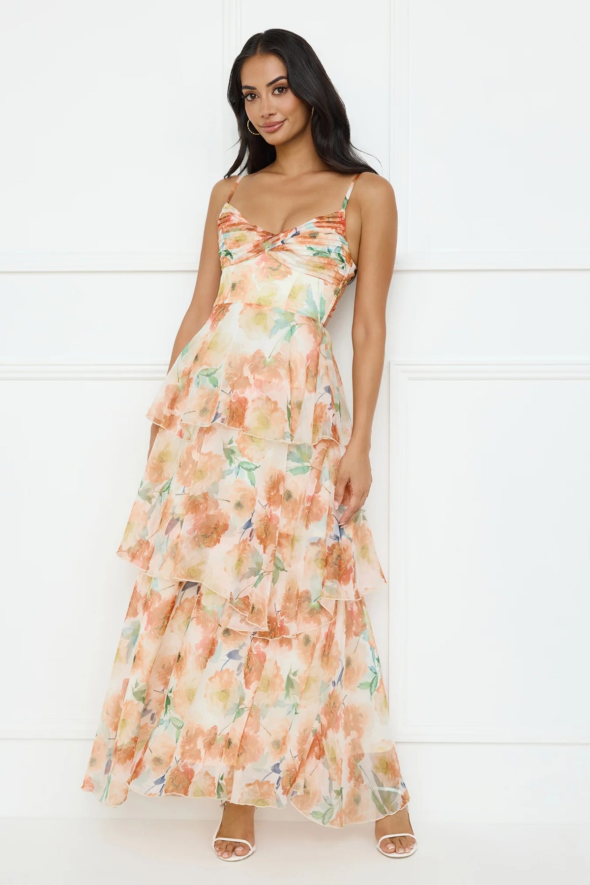 Starflower Breeze Maxi Dress Orange