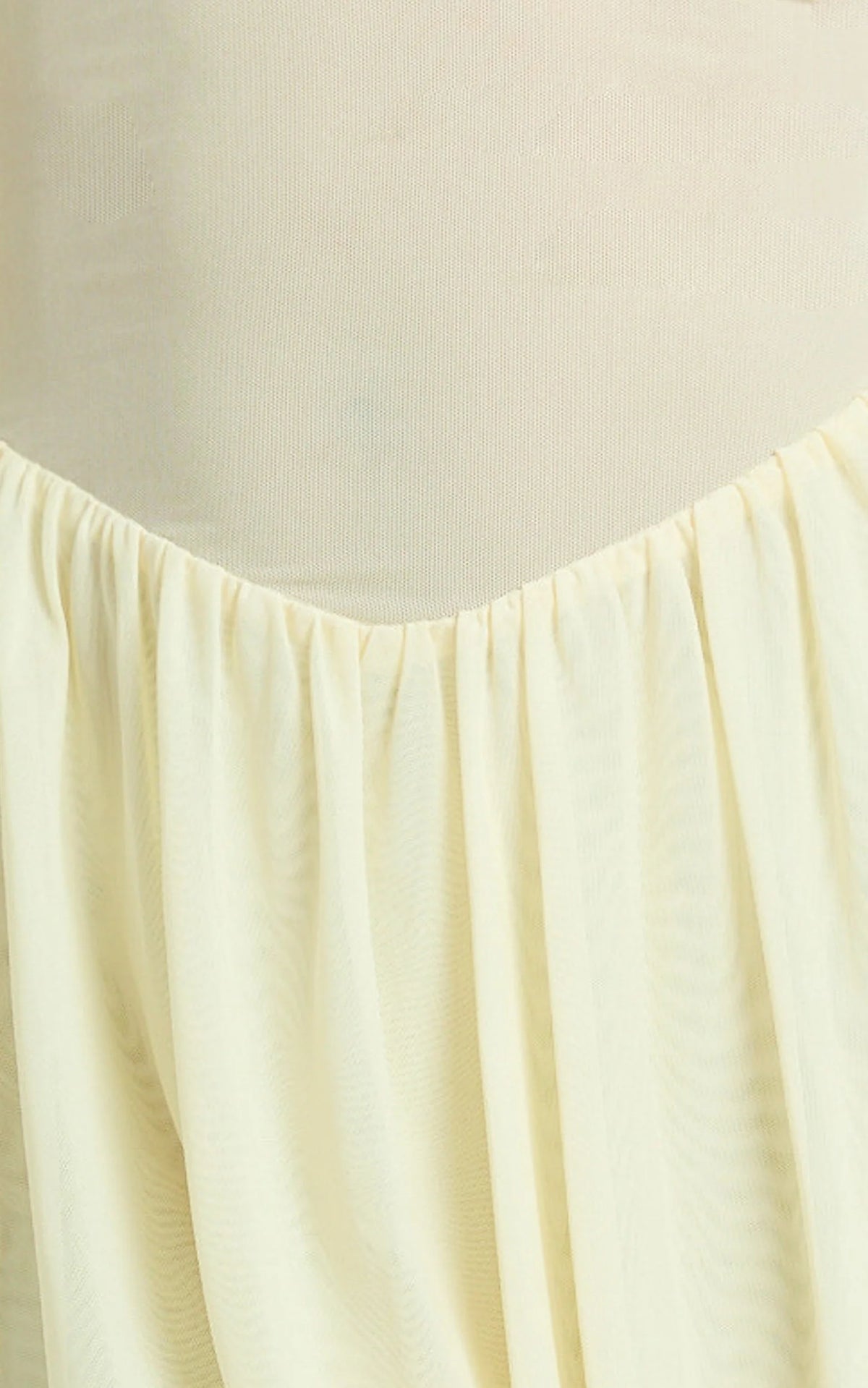 Carter Mini Dress - Strapless Front Twist Dropped Waist With Neck Scarf Dress in Lemon