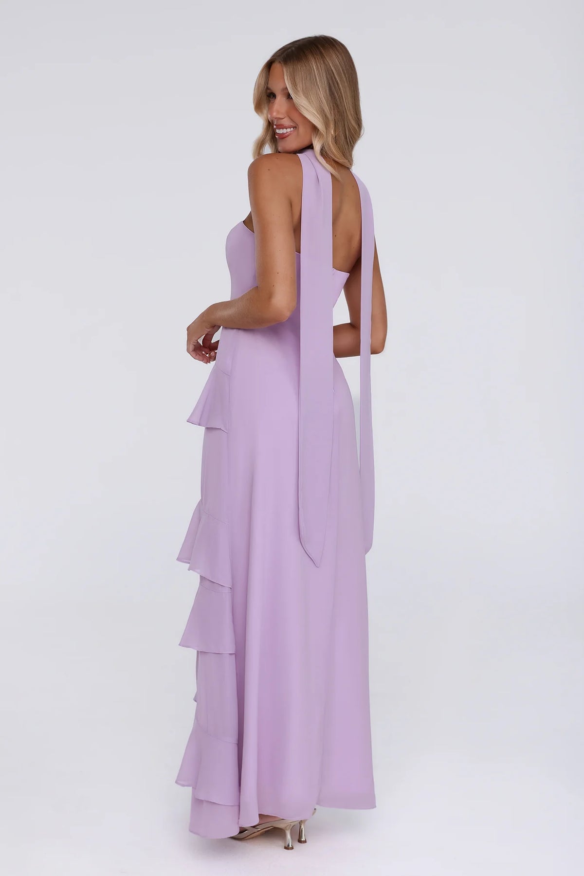 Sunset Reverie Strapless Maxi Dress Pink