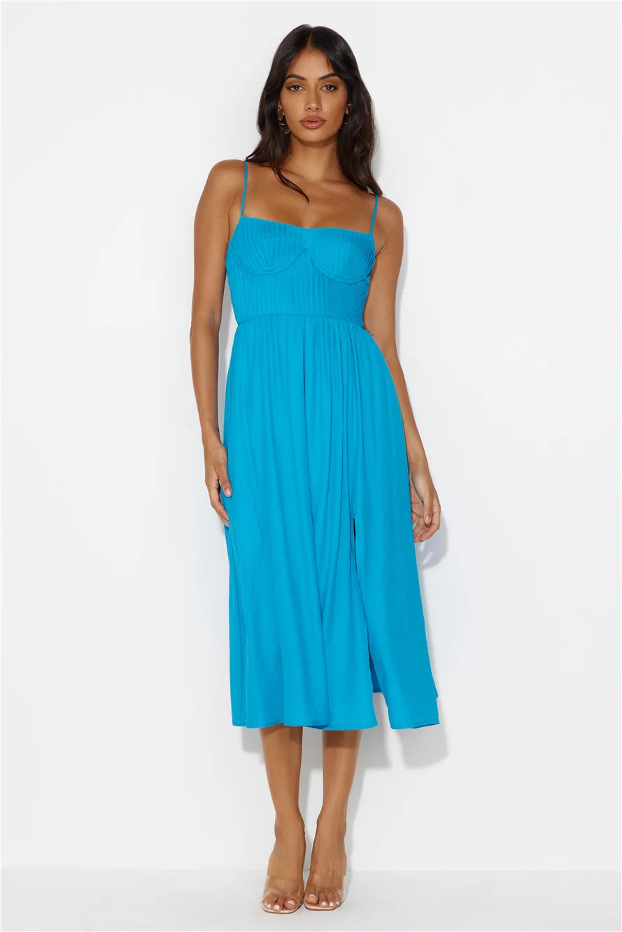 Channeling Moods Midi Dress Pink