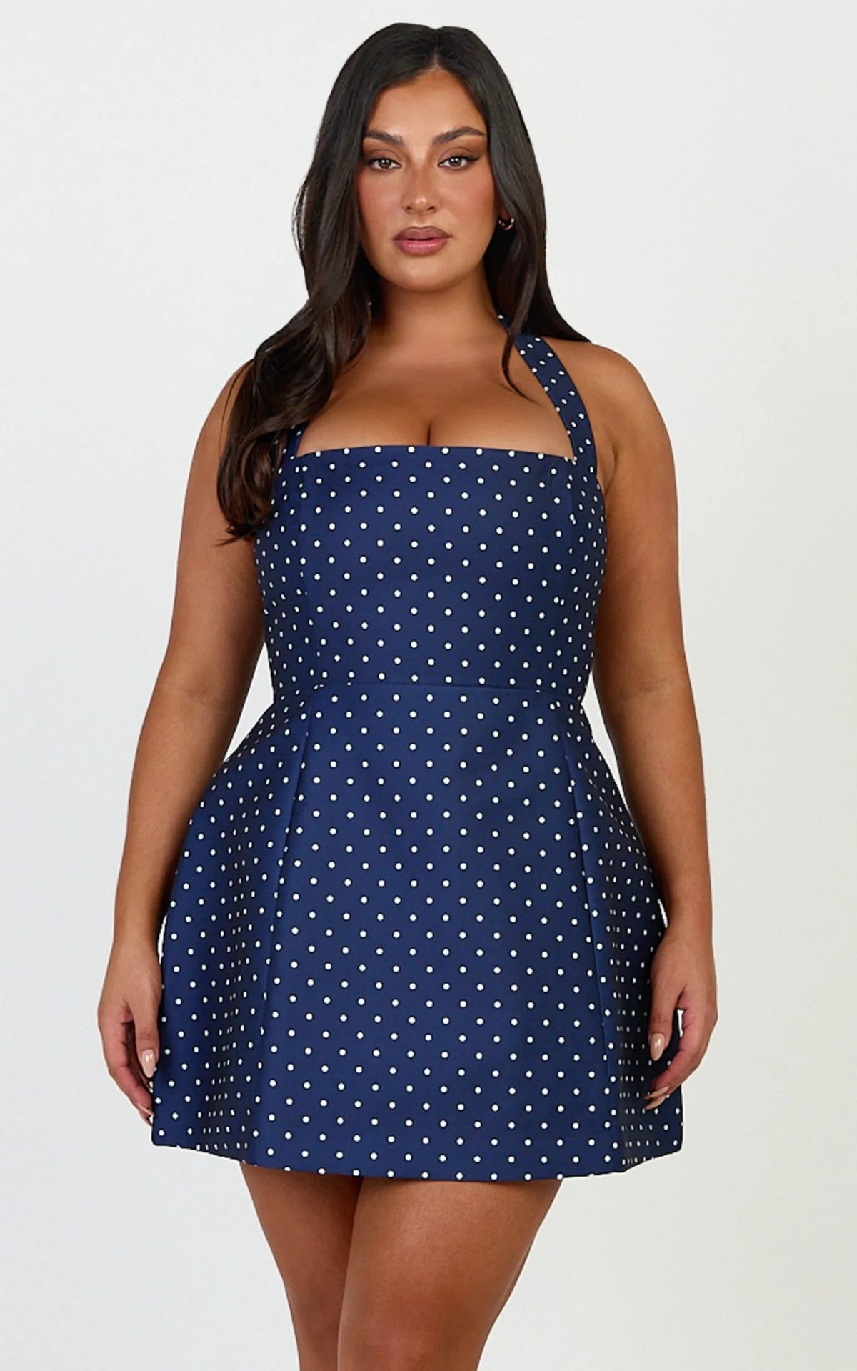 Dante Mini Dress - Halter Neck Tie Tulip Skirt Dress in Pink