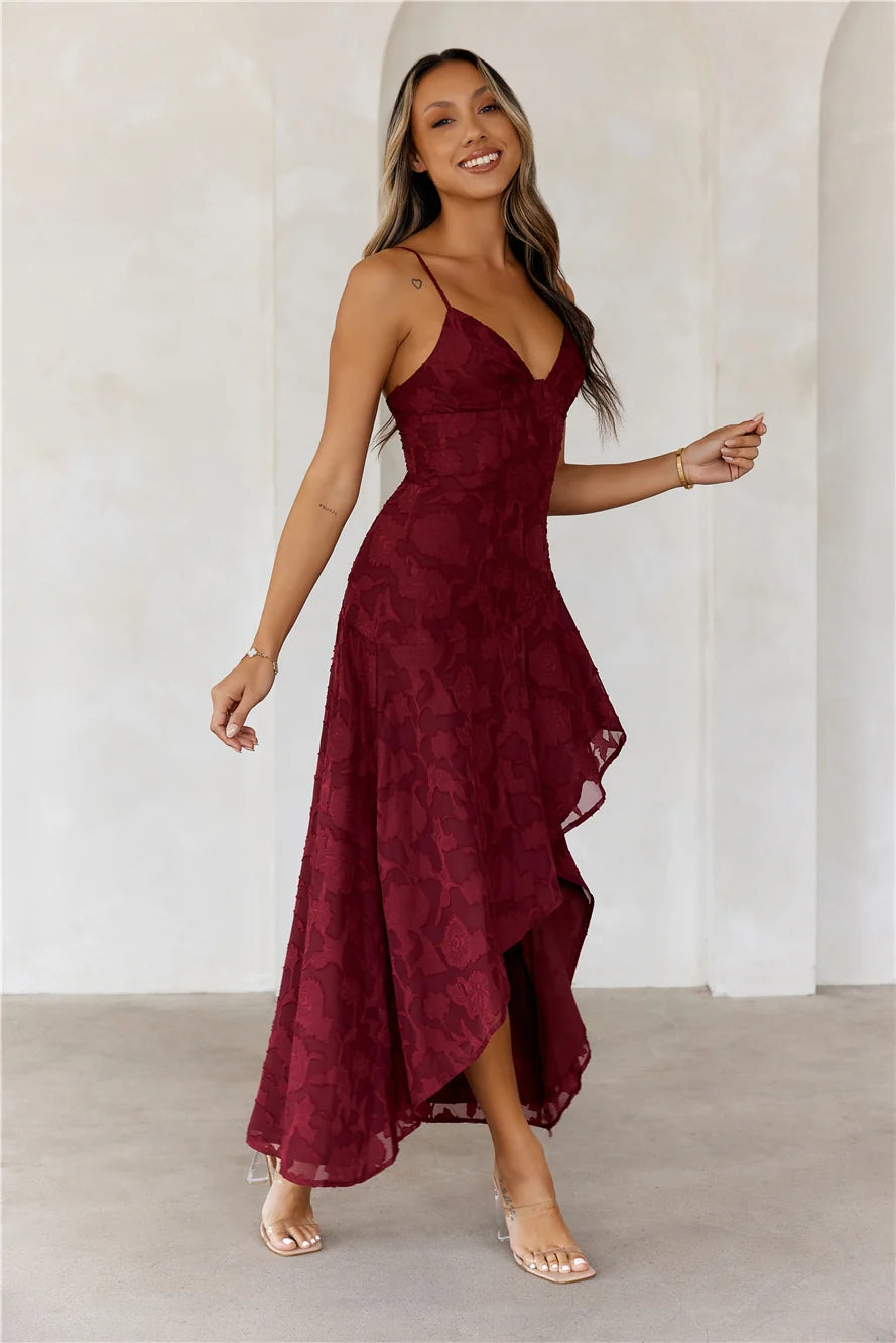 Sapphire Cascade Midi Dress Sage