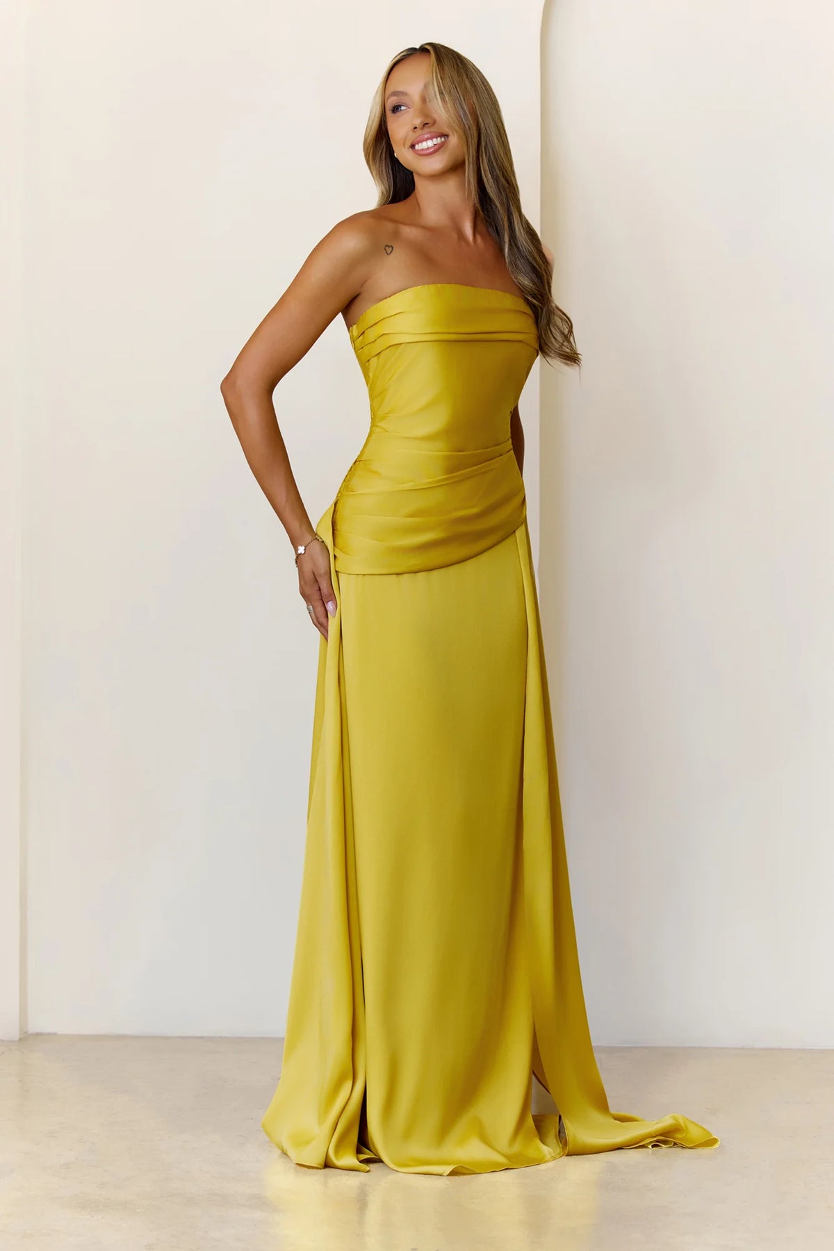 Sugar Cubes Strapless Maxi Dress Wine