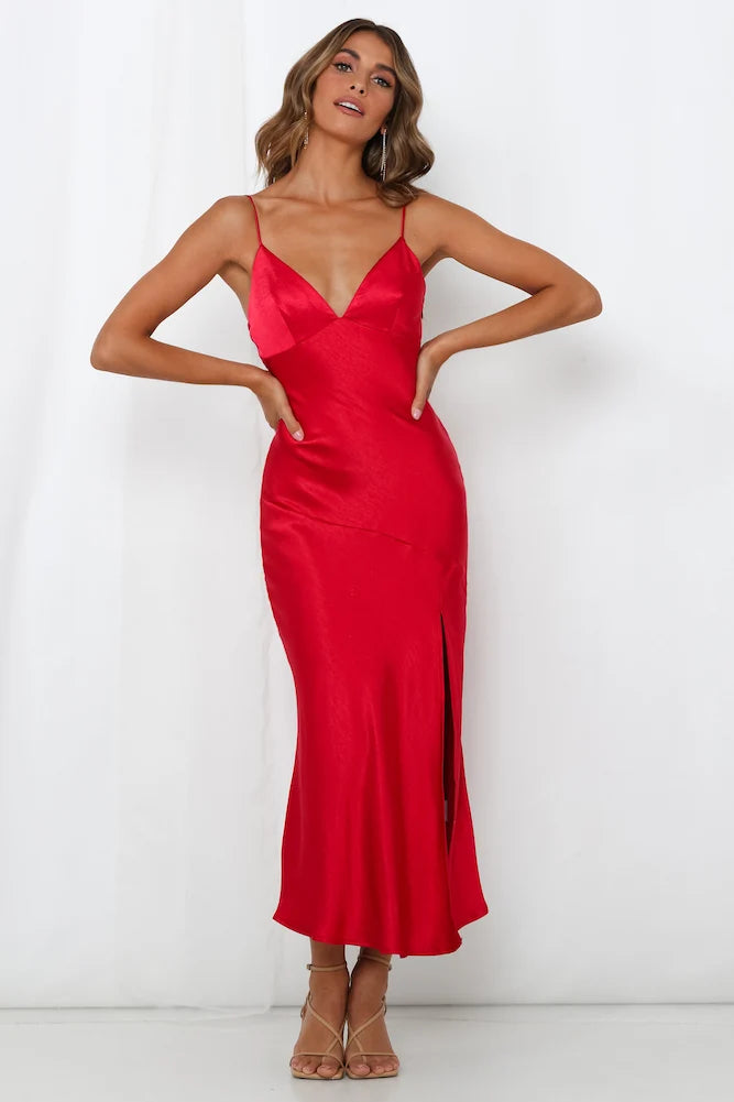 Asking For A Friend Midi Dress Fuchsia
