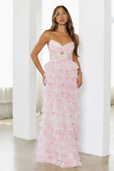Elegant Whisper Maxi Dress Pink