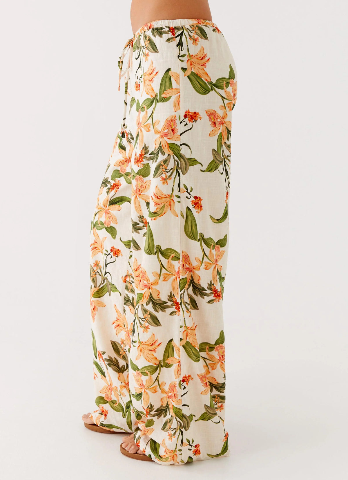 Dalida Linen Pants - Floral Print