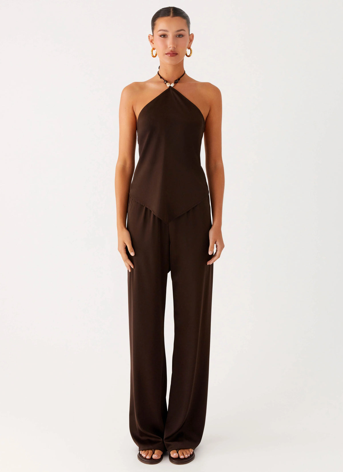 Jorjianna Halter Top - Chocolate