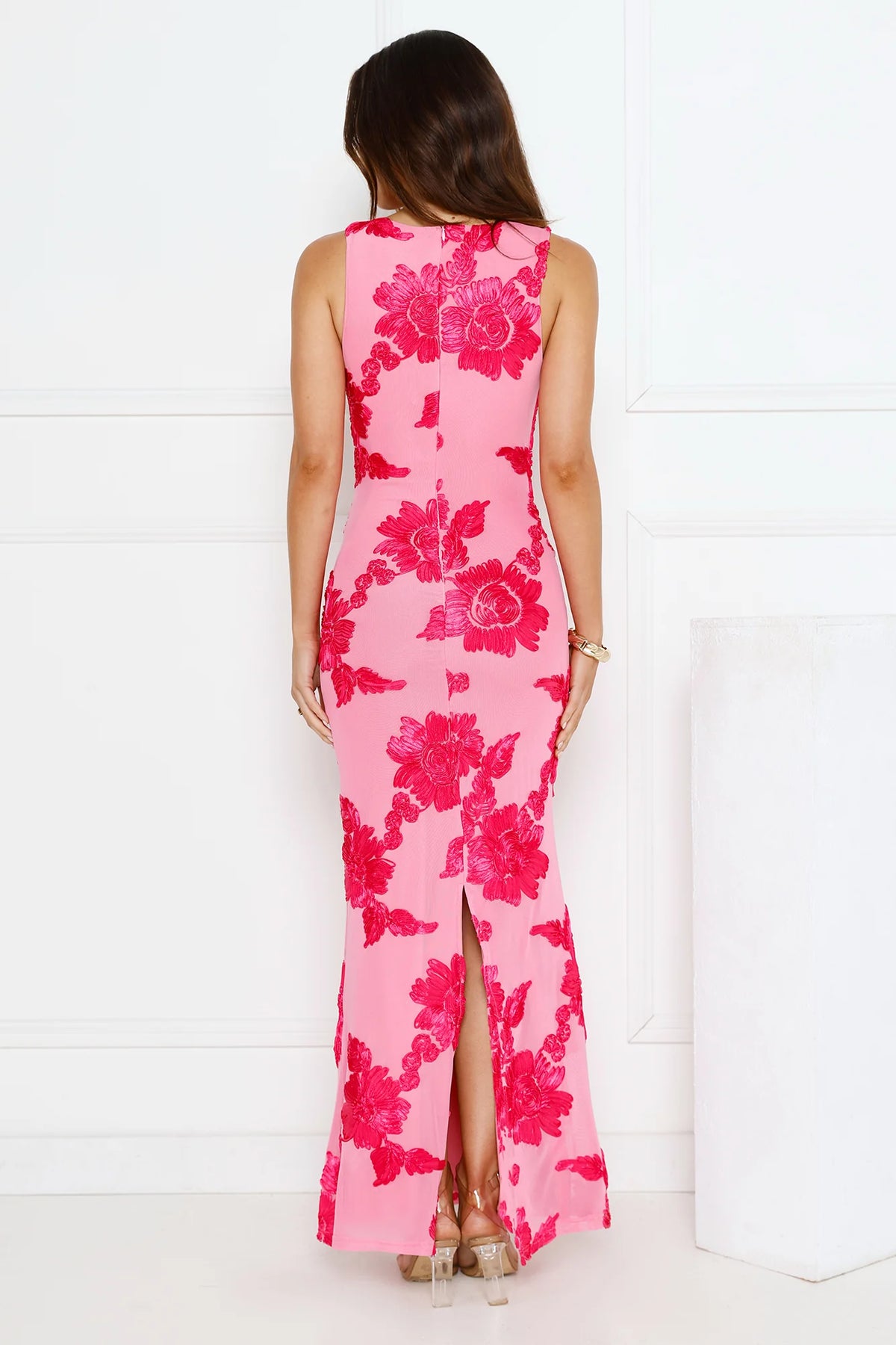 Vibe To It Mesh Maxi Dress Yellow