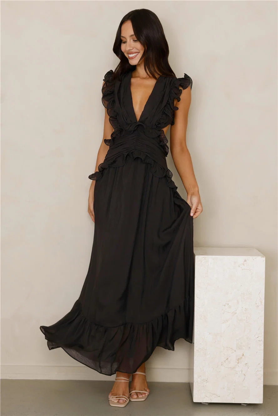 Evening Luxe Maxi Dress Light Blue