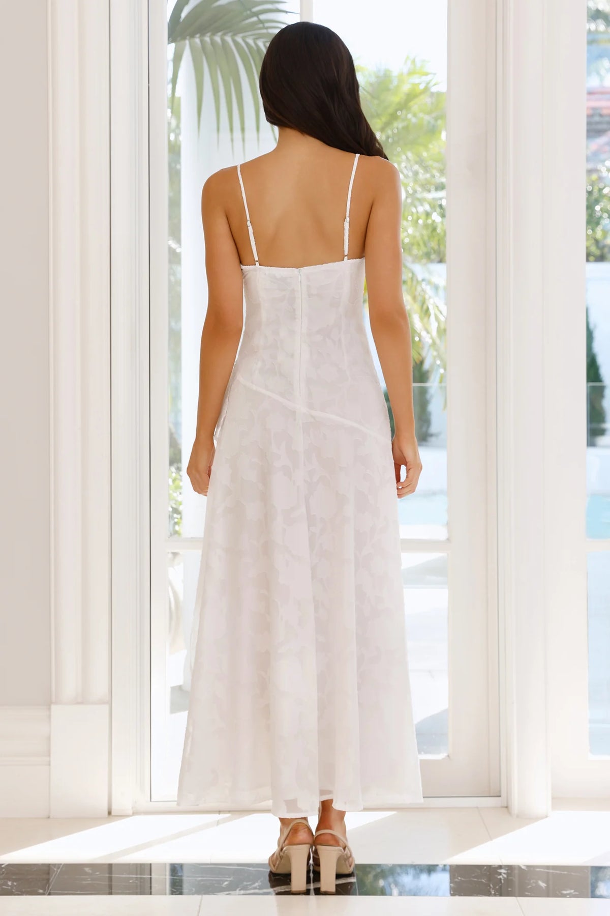 Sapphire Cascade Midi Dress Sage