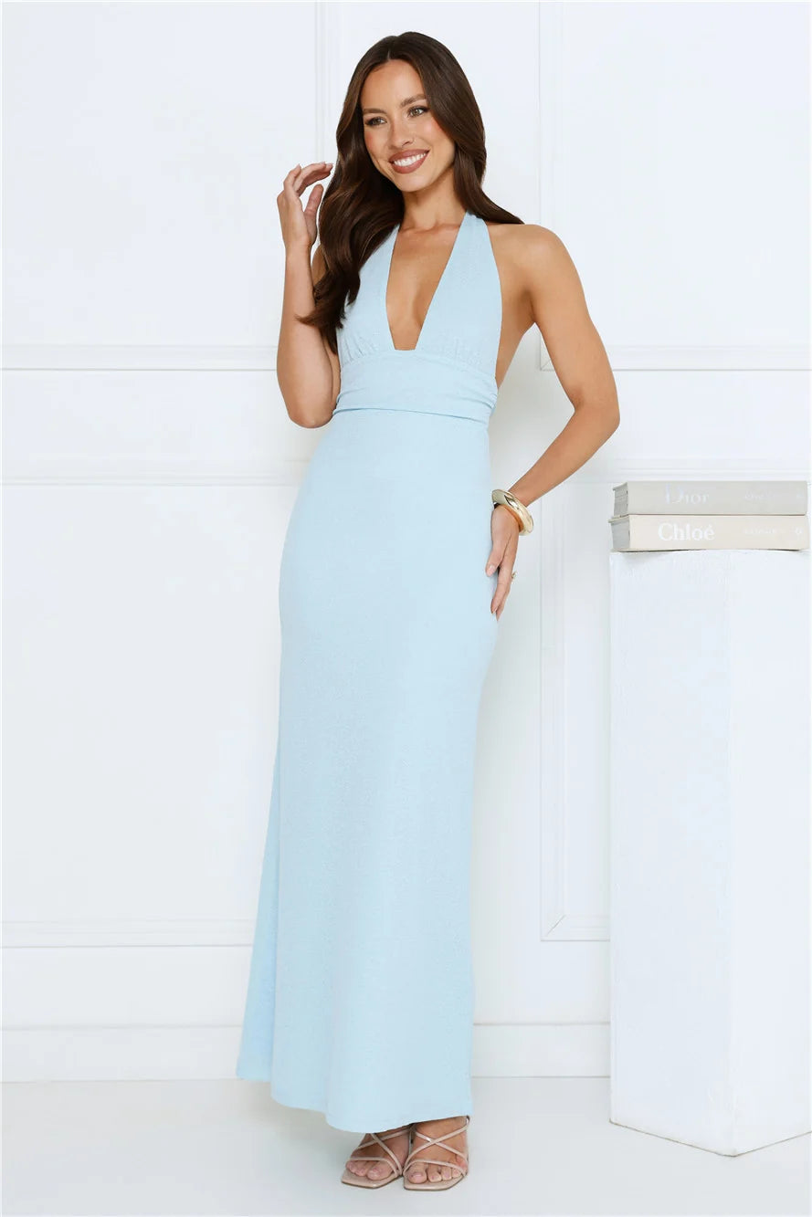 Palm Avenue Halter Maxi Dress Pink