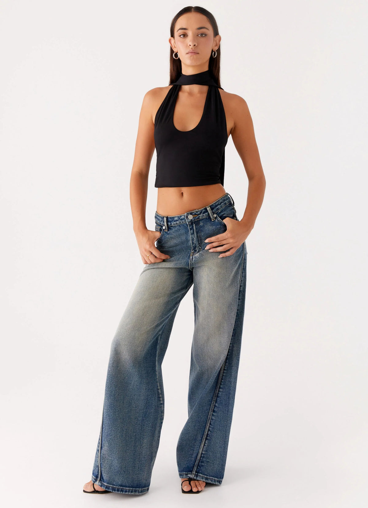 Chrysta Halterneck Top - Black