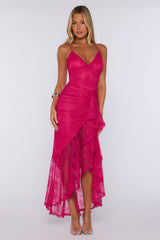 Lace Dreamer Maxi Dress Fuchsia