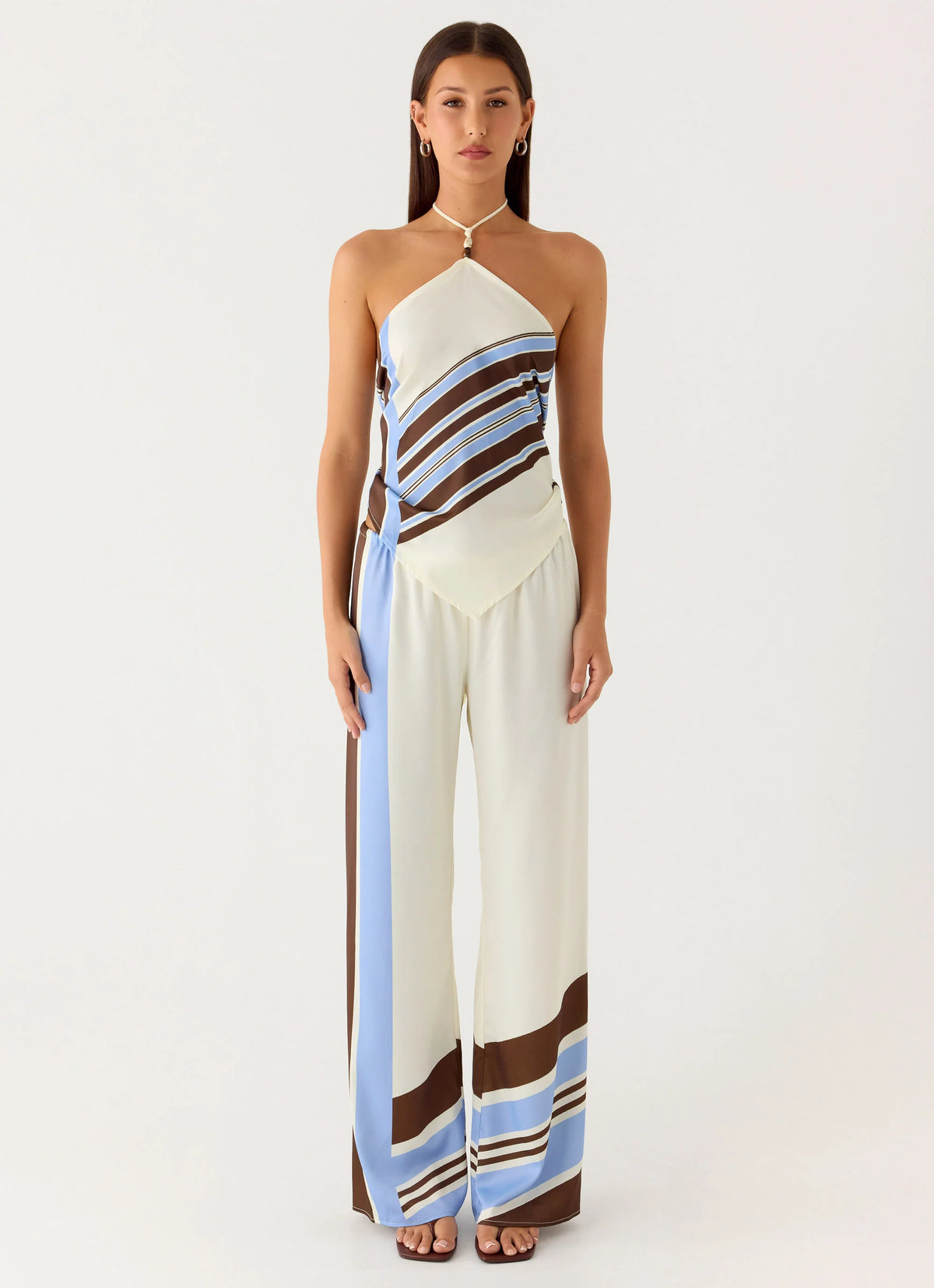 Julissa Halter Top - Purple Stripe