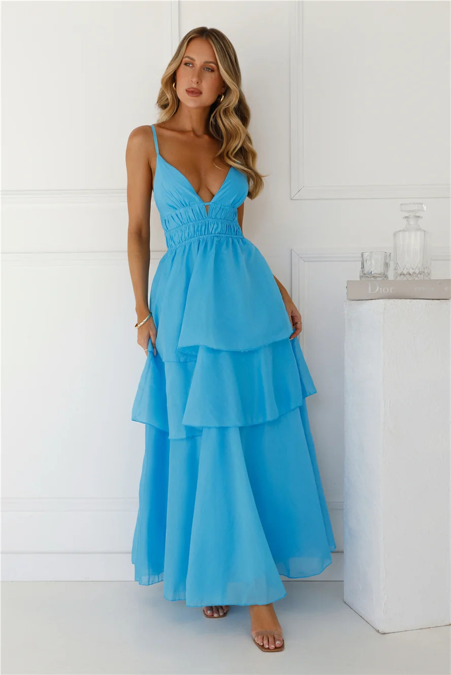 One True Love Maxi Dress Blue