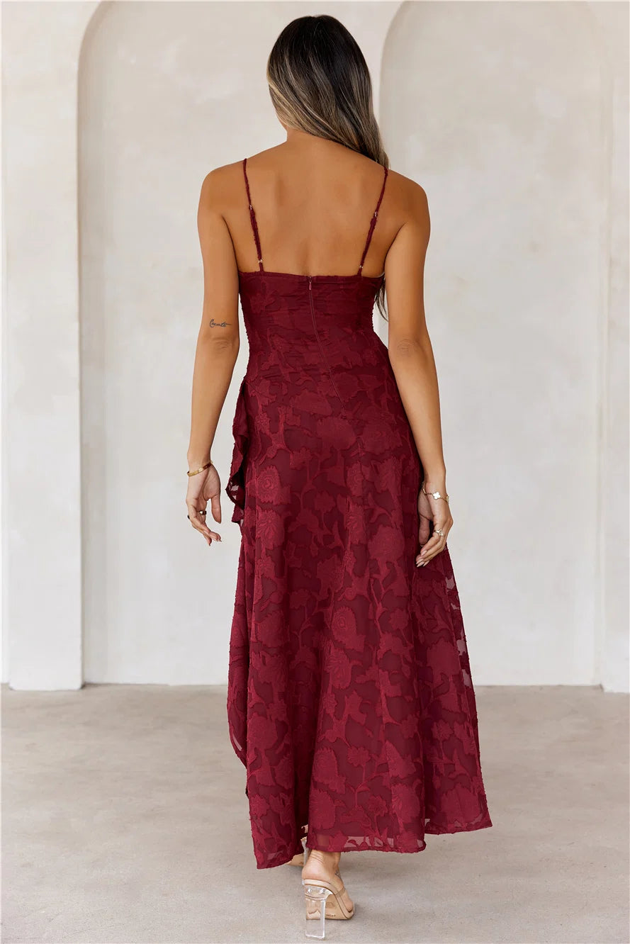 Sapphire Cascade Midi Dress Sage
