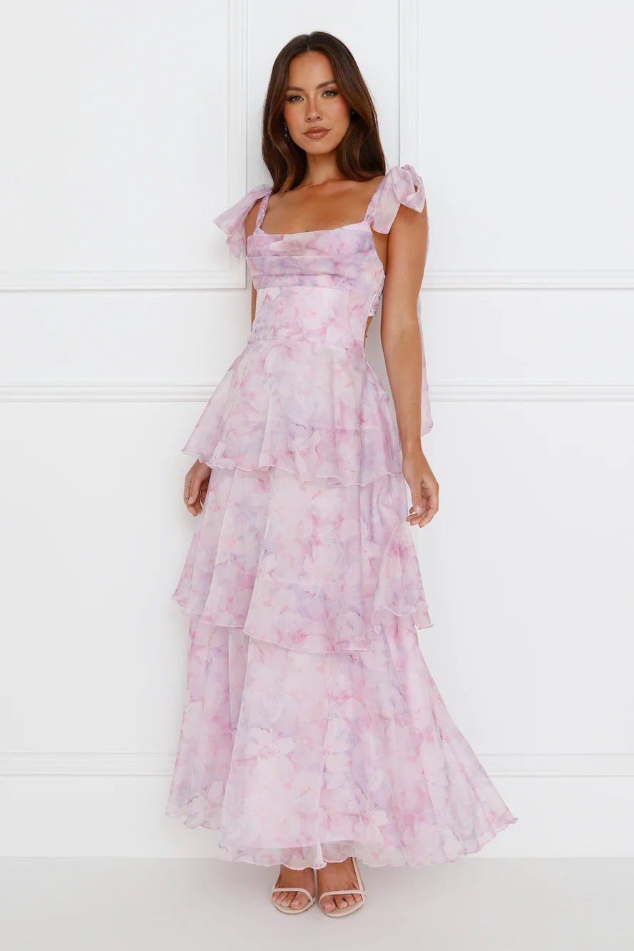 Paisley Maxi Dress Purple