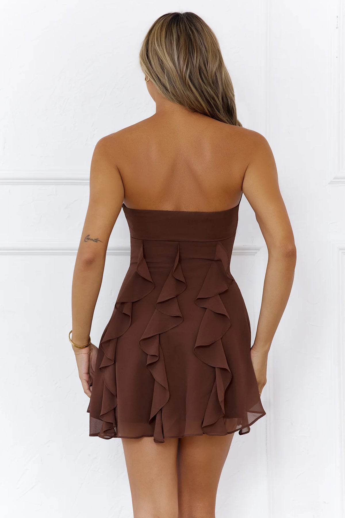 Imagine It Strapless Mini Dress Lilac