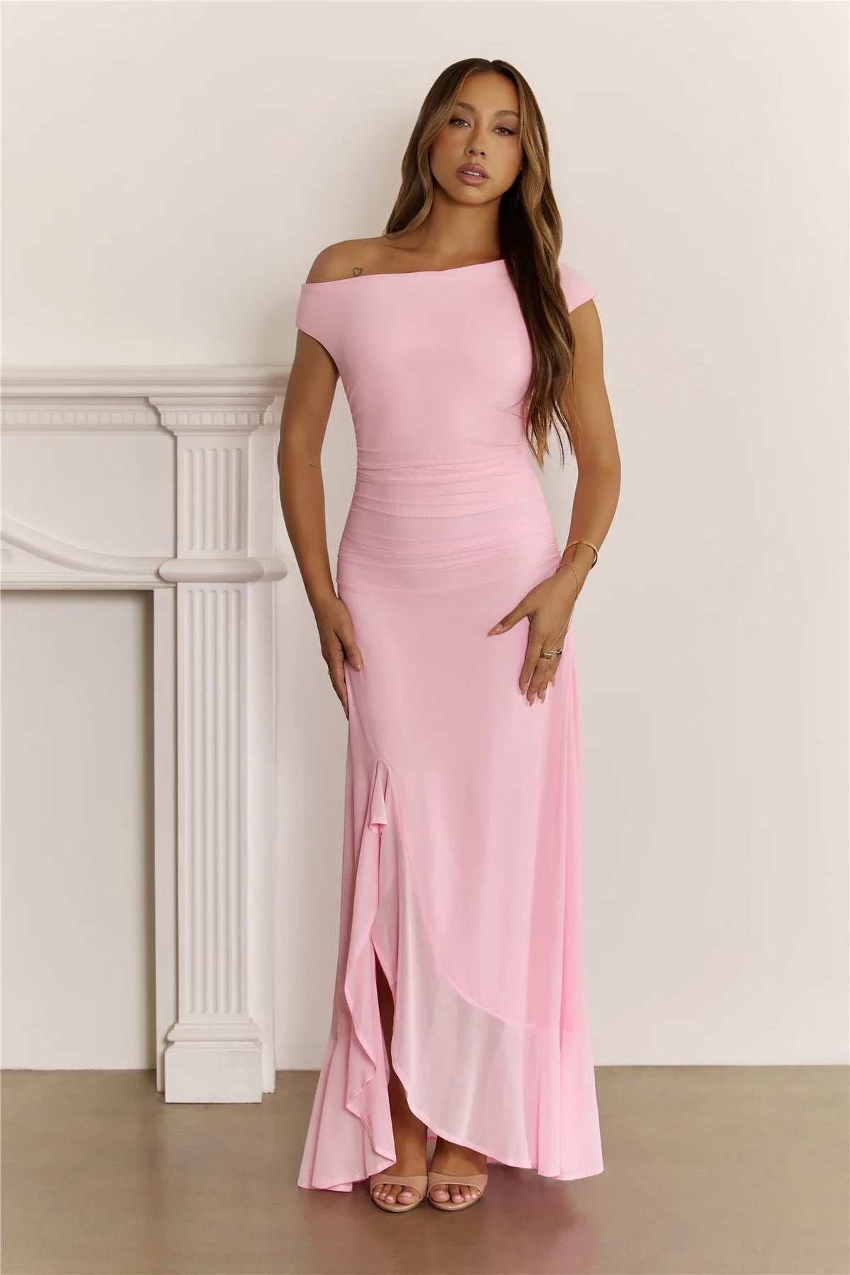 Darling At Dusk Maxi Dress Yellow