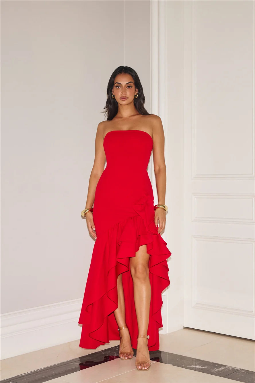 Extravagant Events Strapless Maxi Dress Pink