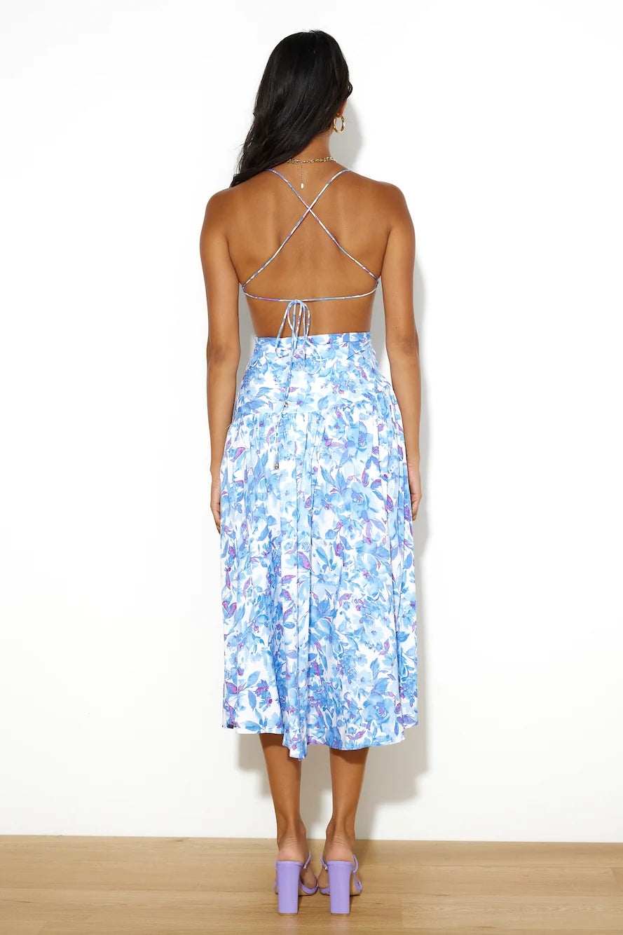 Blooming As One Midi Dress Pink