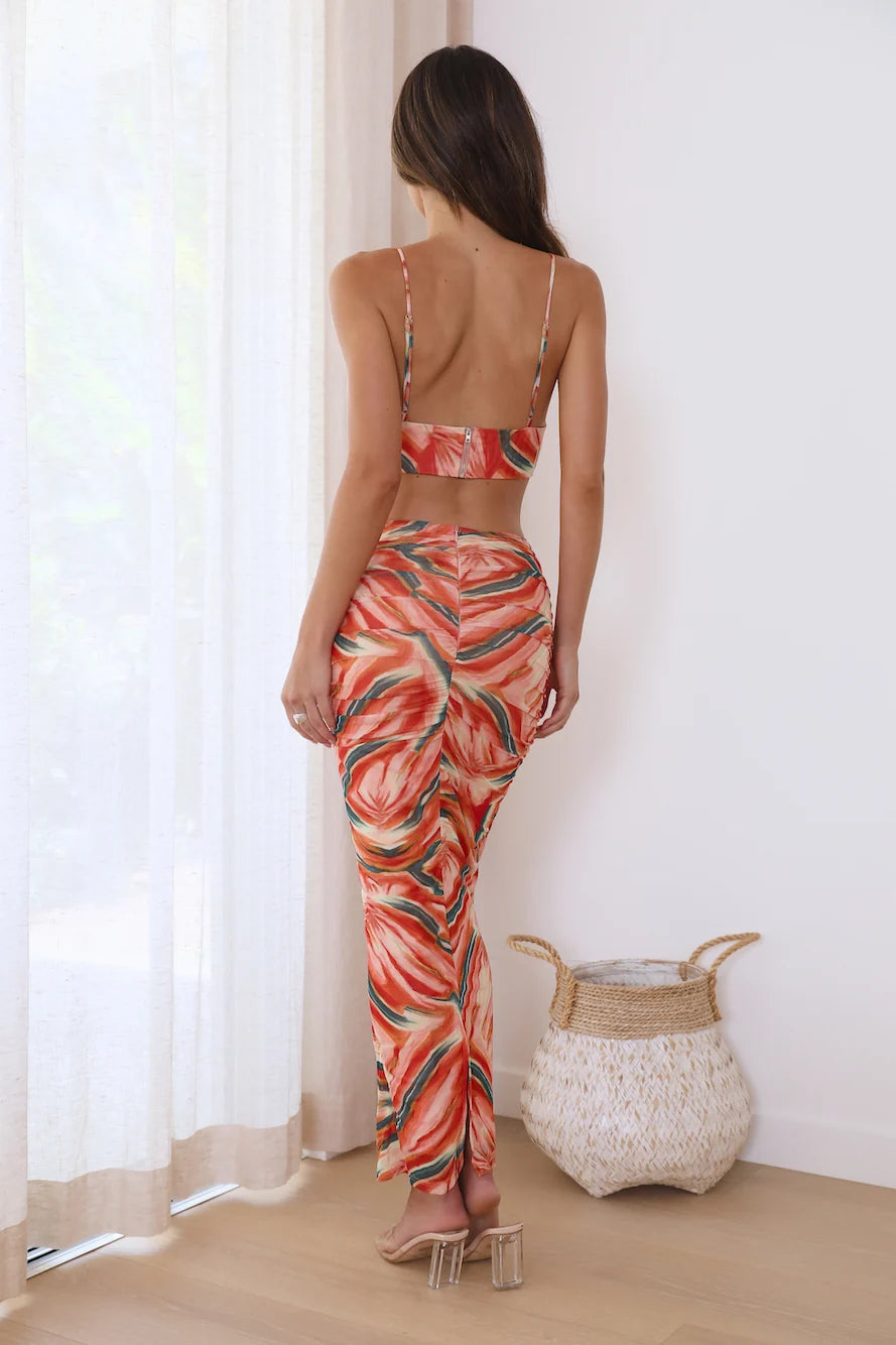 She Always Slays Midi Dress Orange