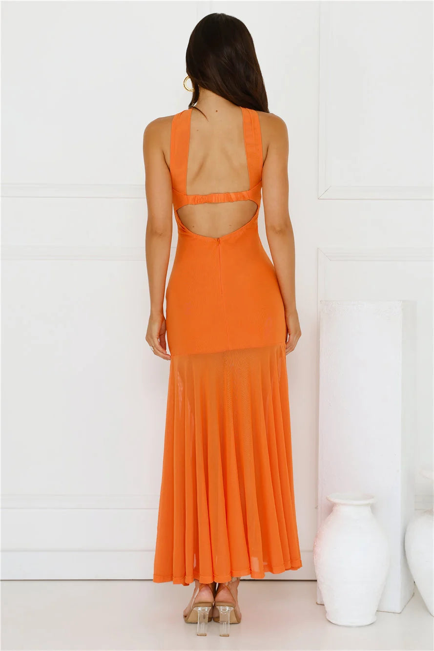 Serene Sway Strapless Maxi Dress Red