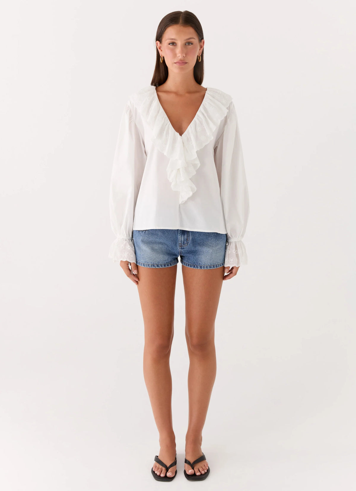 Verrin Cotton Blouse - White