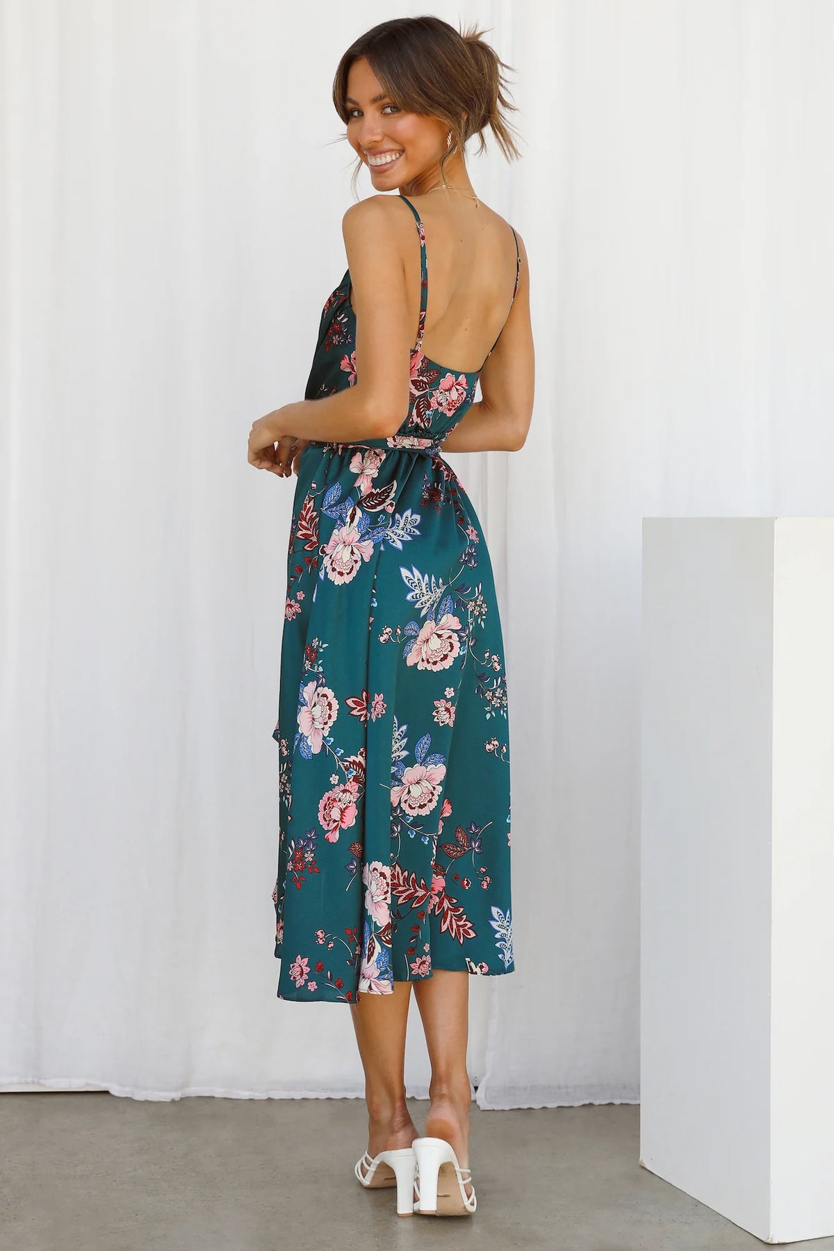 Falling In Style Midi Dress Navy