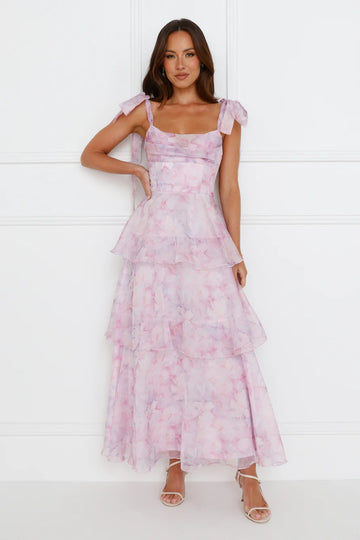Paisley Maxi Dress Purple