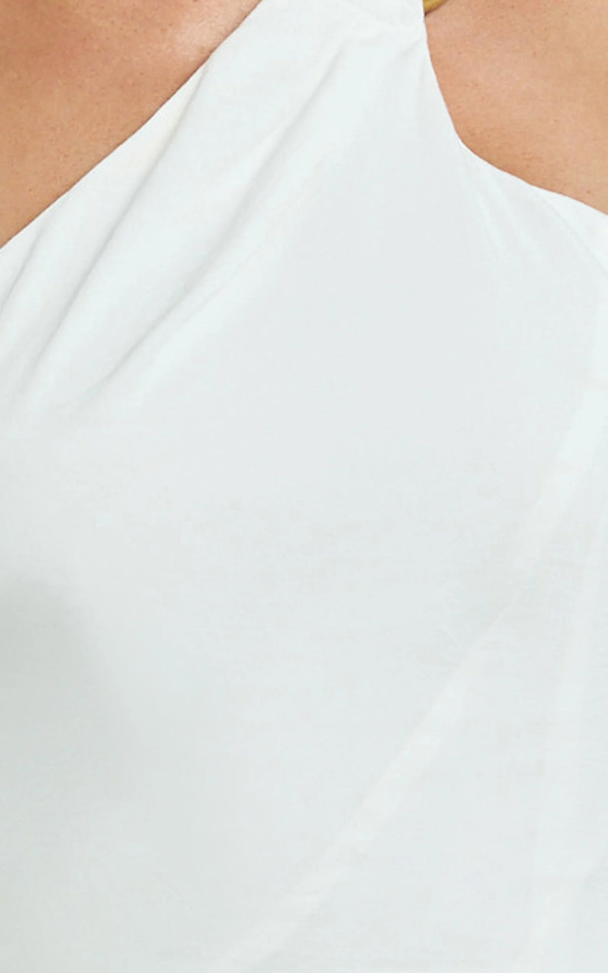 Dottie Mini Dress - Scarf Halter Neck Hardware Detail Panelled Fit And Flare Dress in White
