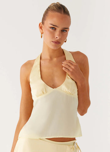 Pollie Halter Top - Yellow