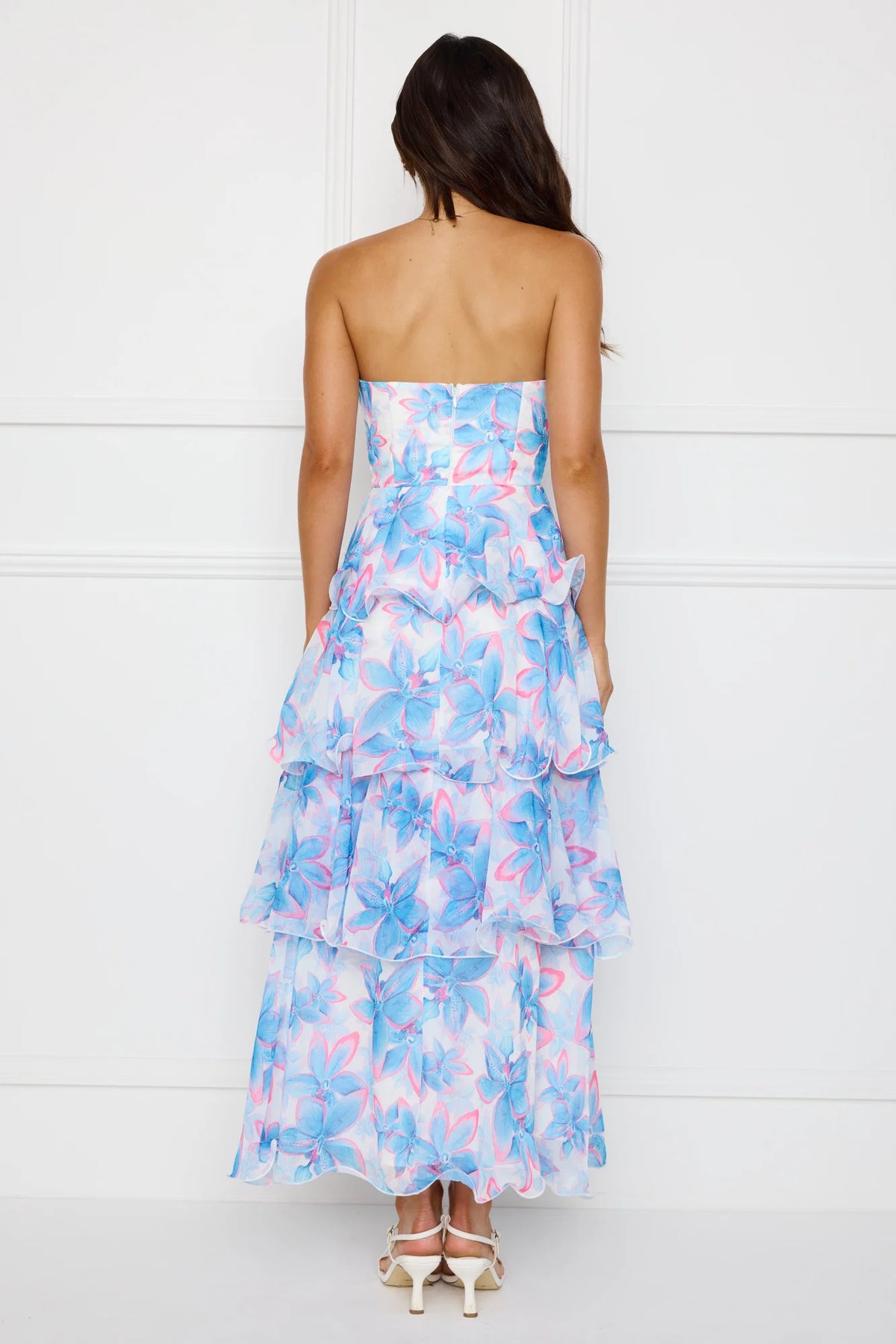 Chicago Chic Strapless Maxi Dress Print