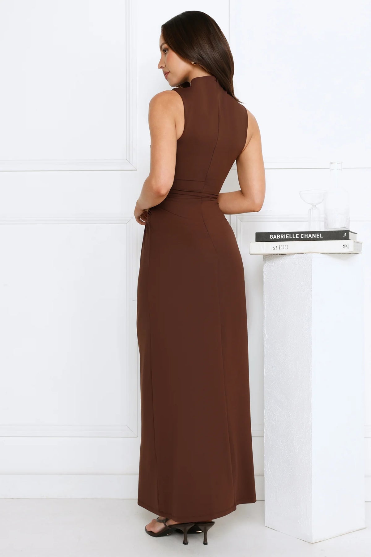 Radiant Petal Maxi Dress Black