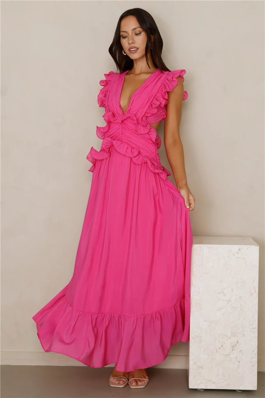Evening Luxe Maxi Dress Light Blue