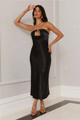 RUNAWAY Loxana Strapless Dress Black