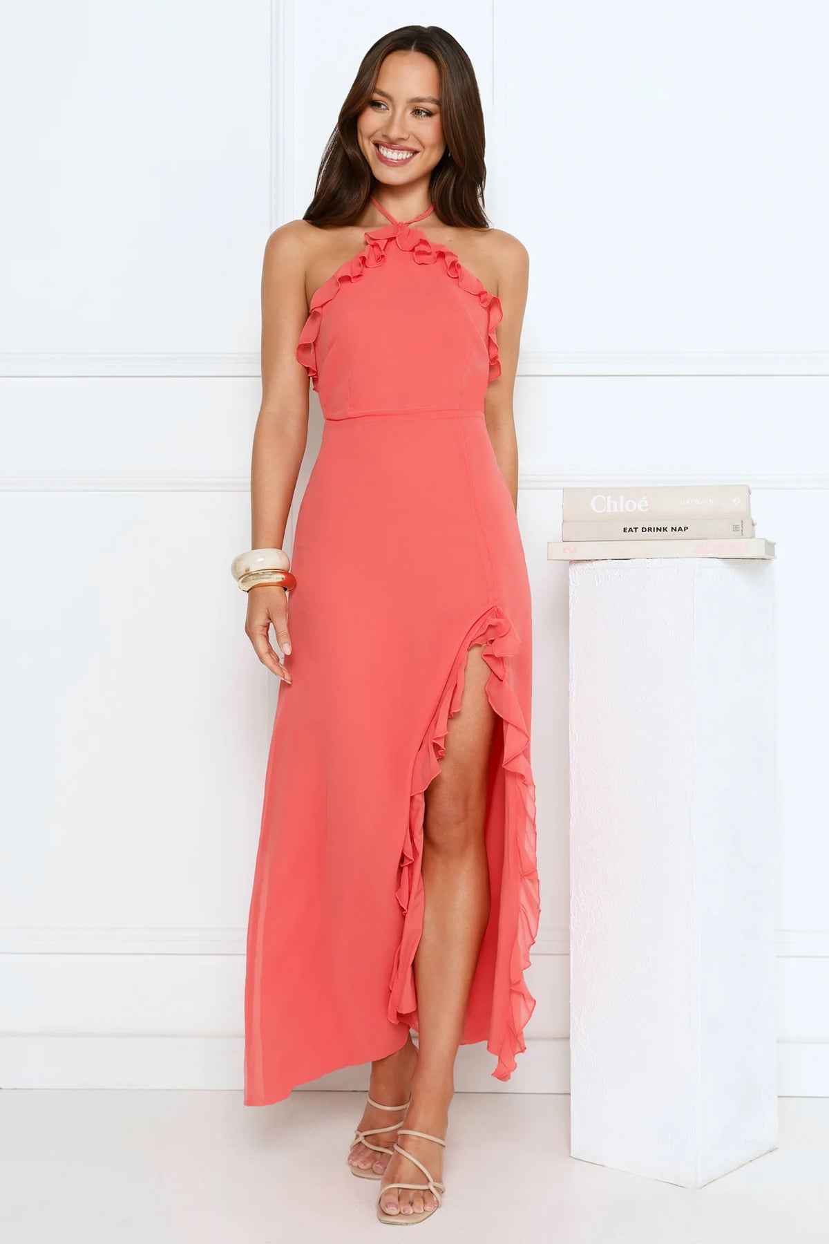 Love Potion Halter Maxi Dress Blue