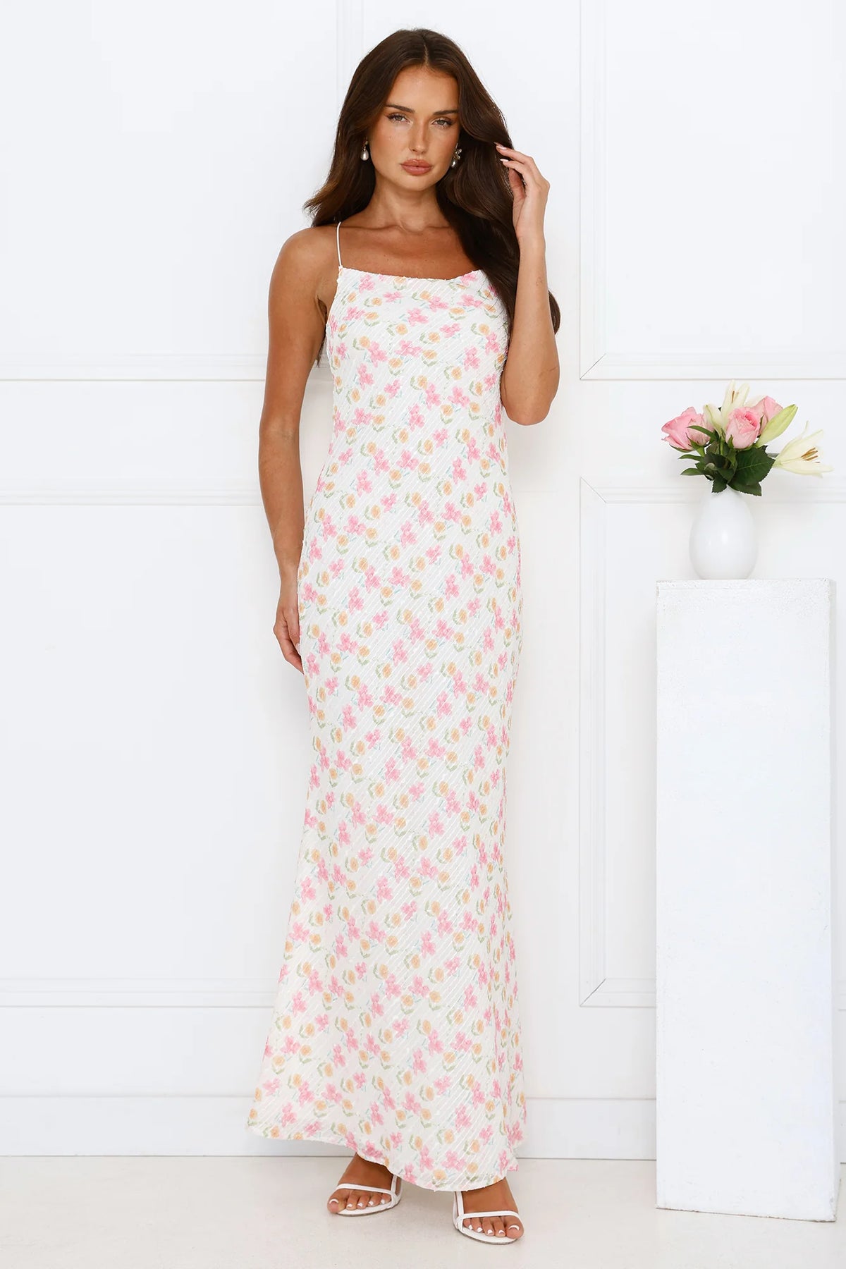 Hawaii Magic Maxi Dress White