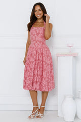 Soul Goals Halter Midi Dress Pink