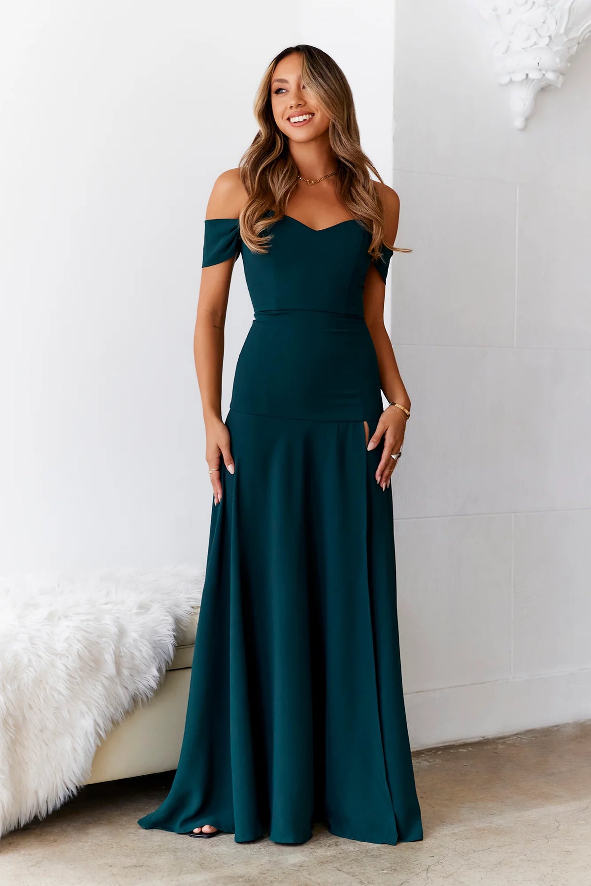 Blushing Cinderella Maxi Dress Black