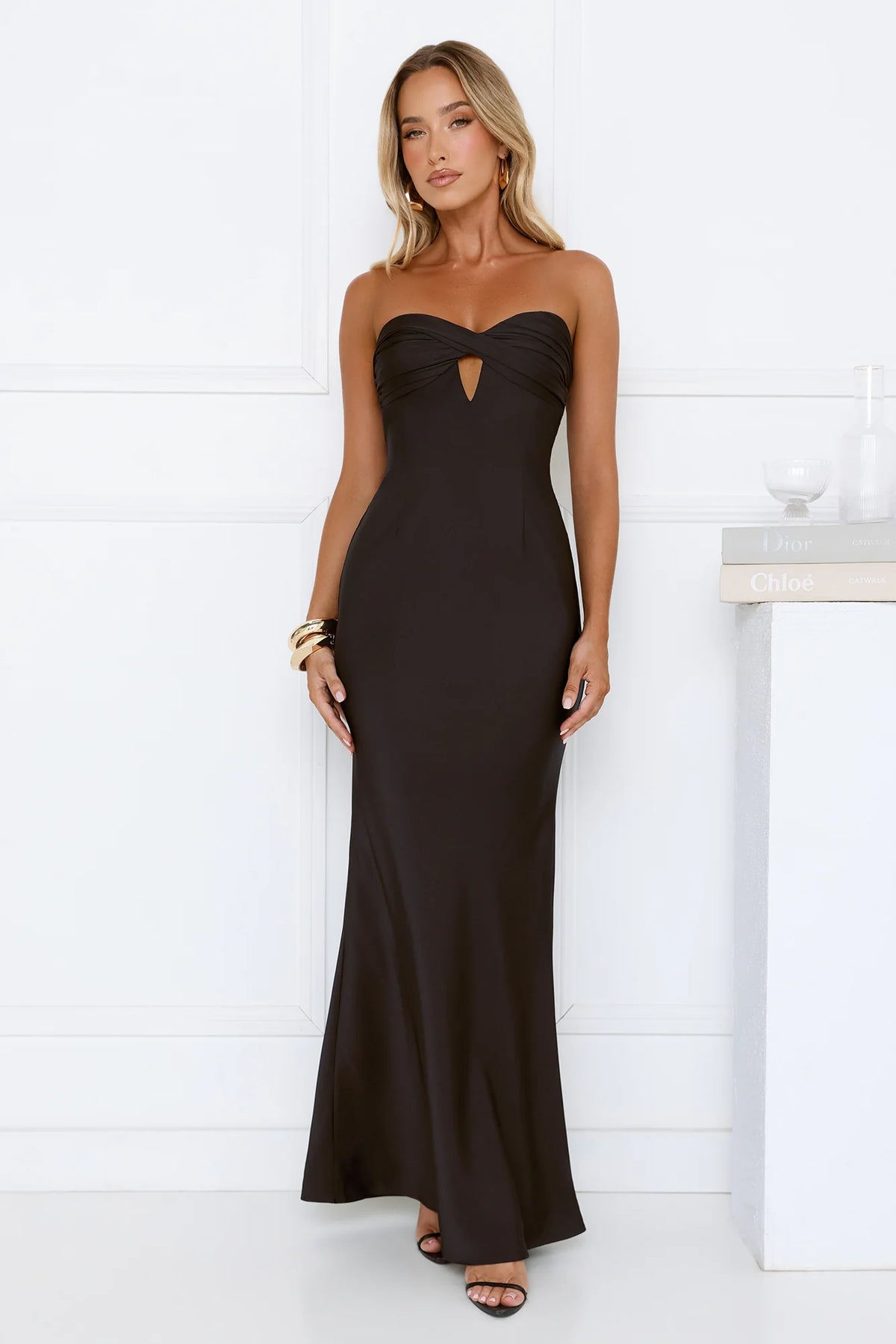 Silken Aurora Strapless Maxi Dress Lilac