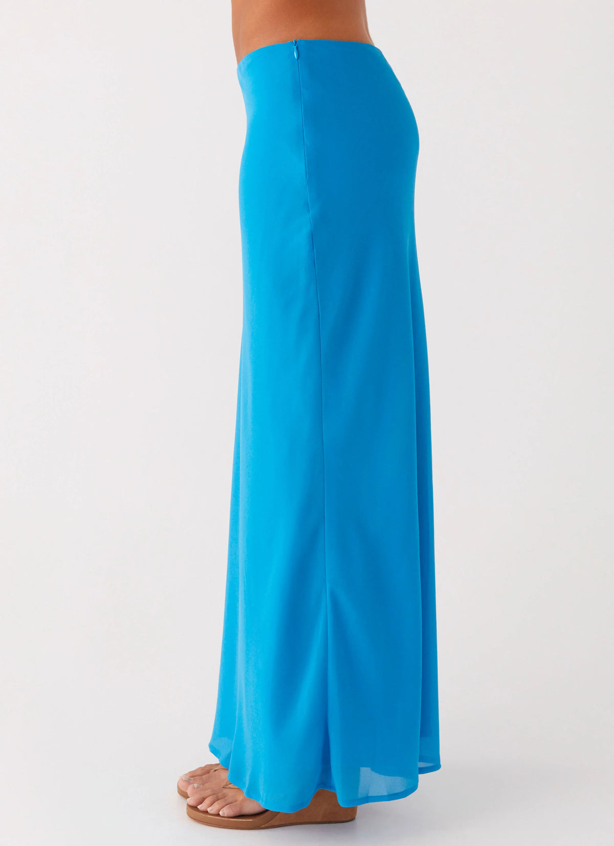 Another Life Chiffon Maxi Skirt - Turquoise