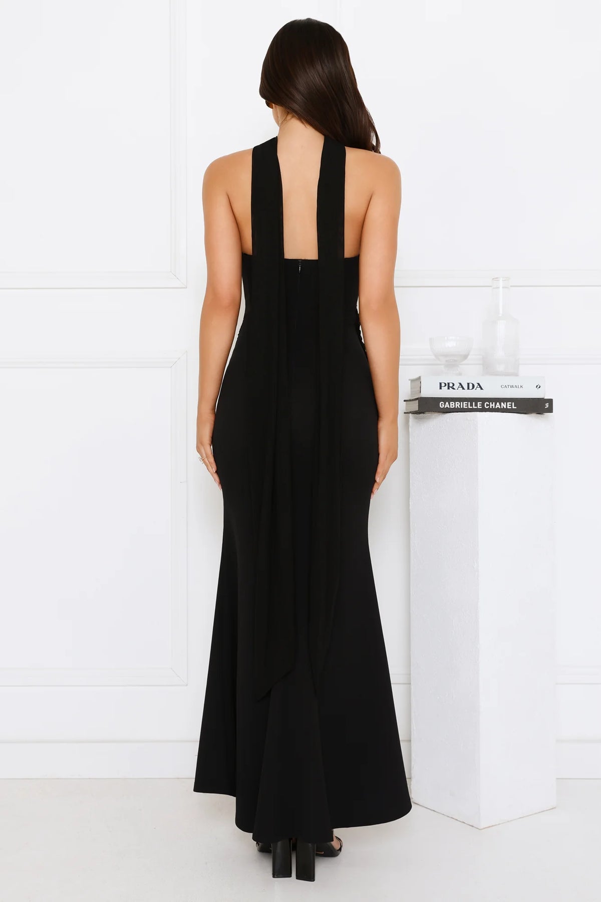 Silhouette Shine Strapless Maxi Dress Black