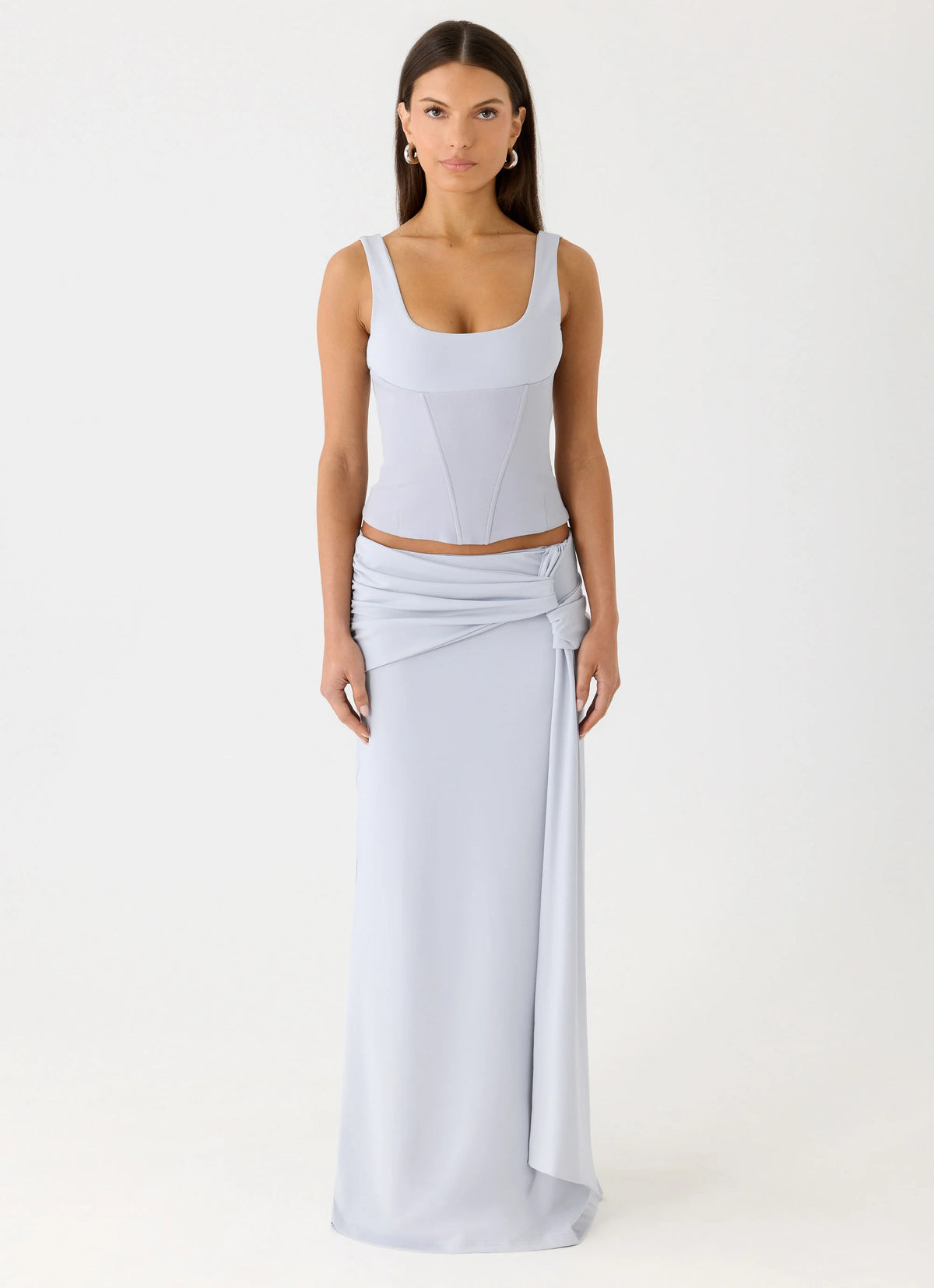 Romana Maxi Skirt - Misty Blue