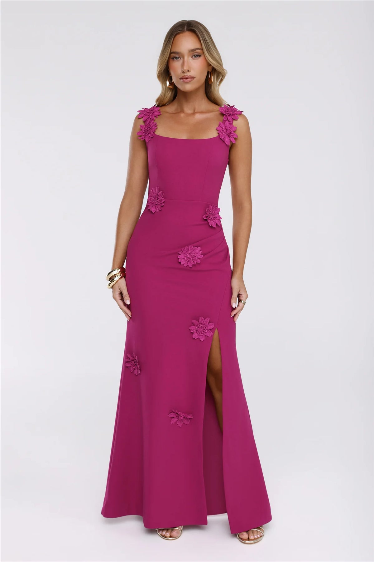 Moonlight Veil Maxi Dress Pink