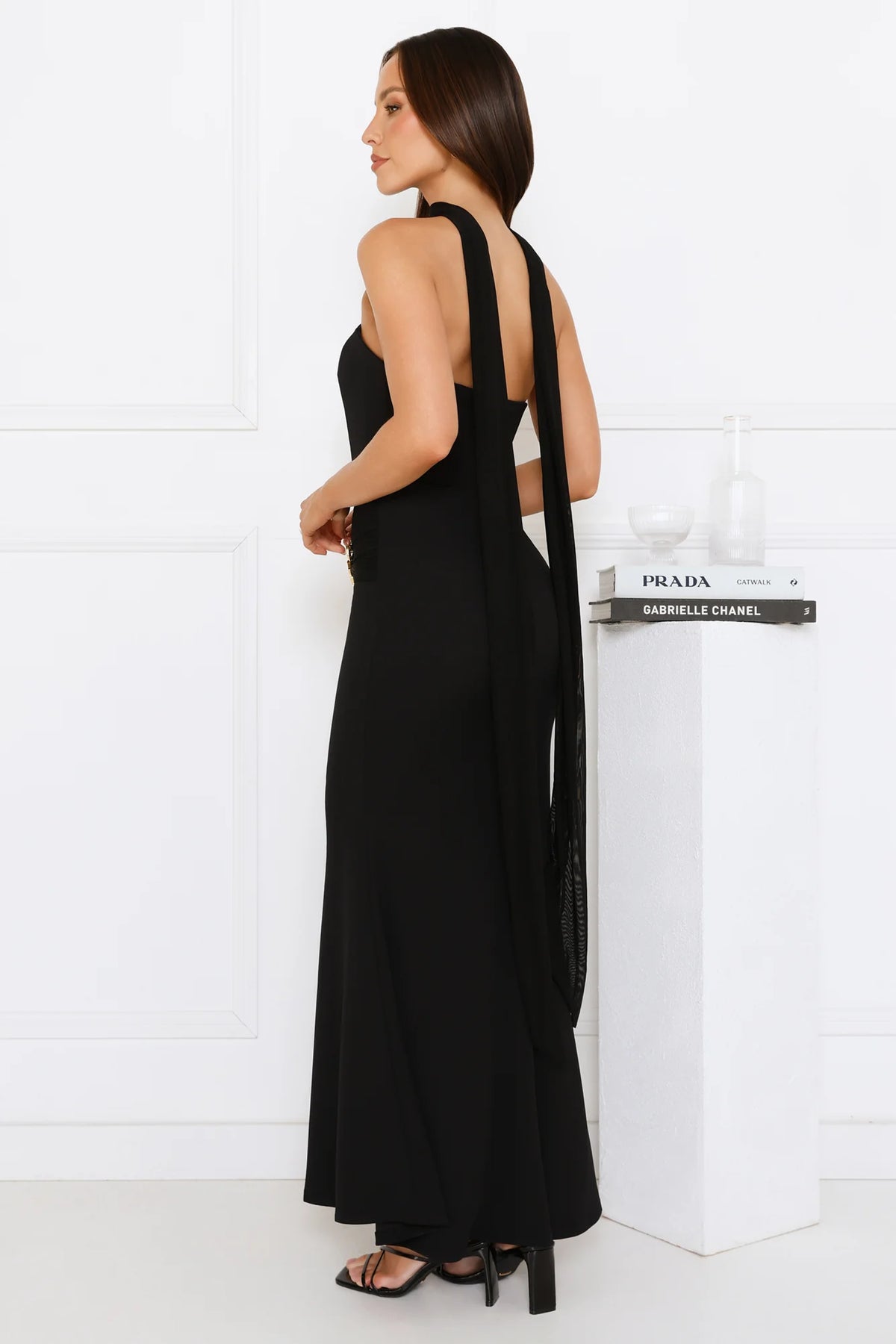 Silhouette Shine Strapless Maxi Dress Black