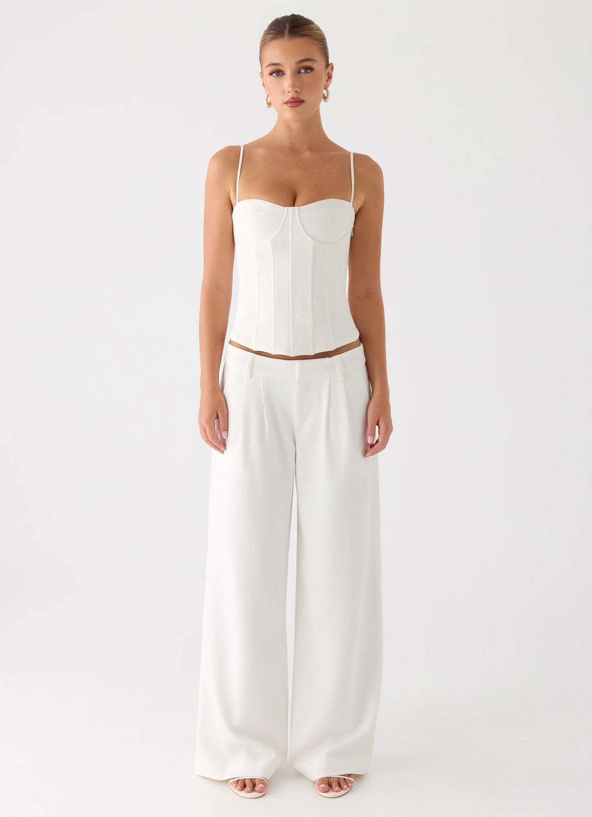 Samuel Low Rise Suiting Pants - White