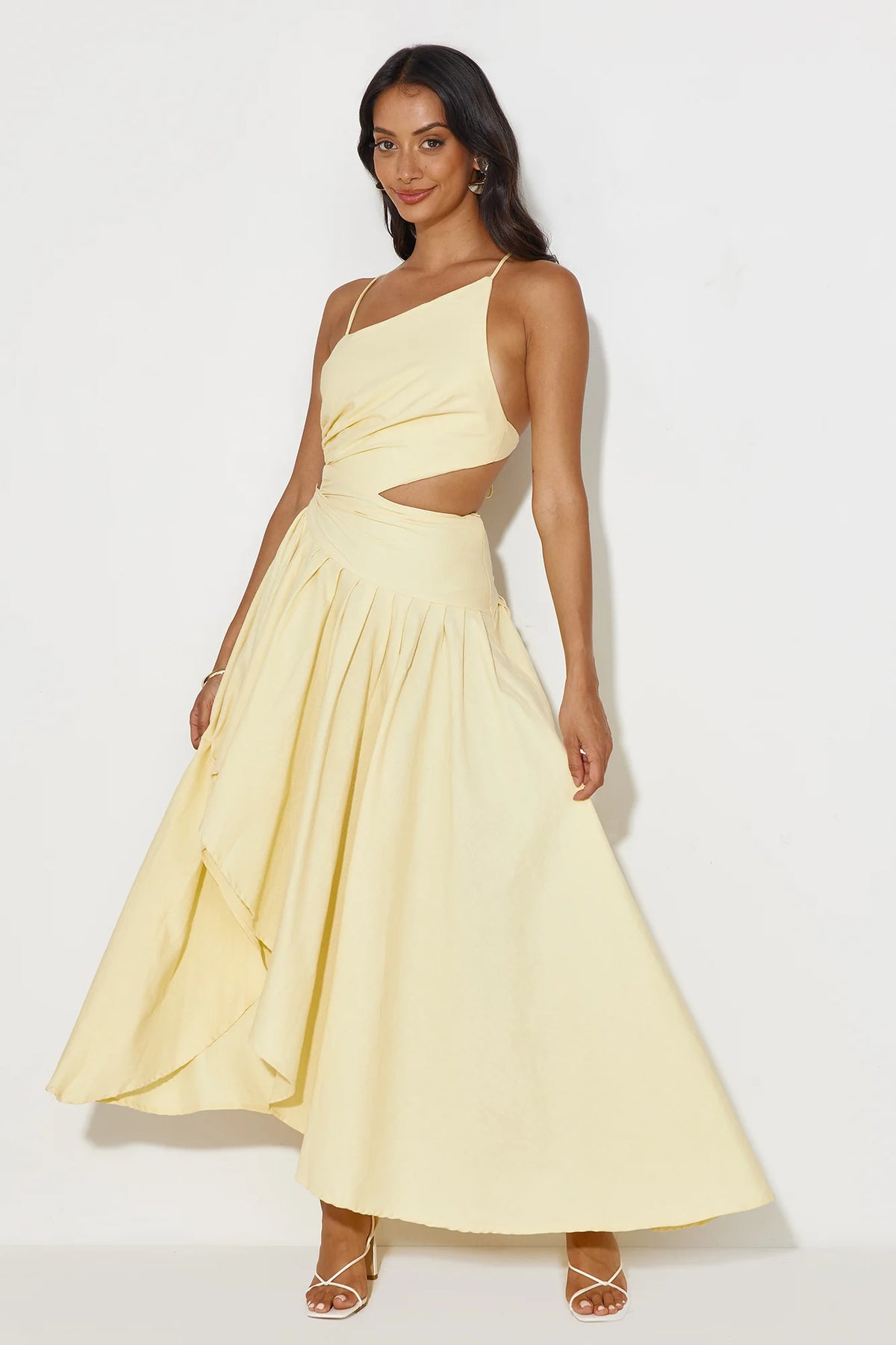 Frolicking Fields Midi Dress Green
