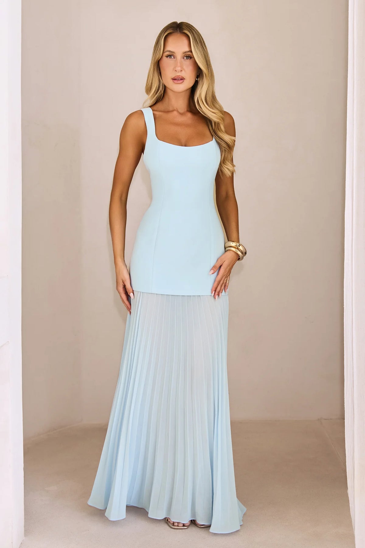 Soft Romance Maxi Dress Light Blue